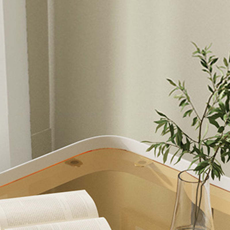 Modern Luxury Glass Rock Slab Iron 2-Tier Coffee Table — Blue Frame + Gray Rock Slab