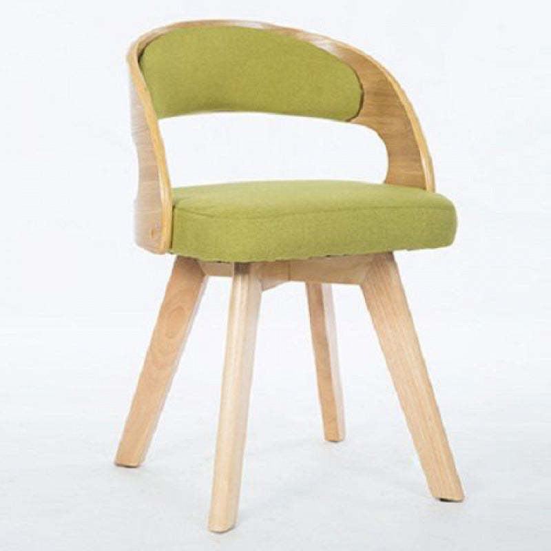 Nordic Fabric Splayed Leg Curved Dining Chair