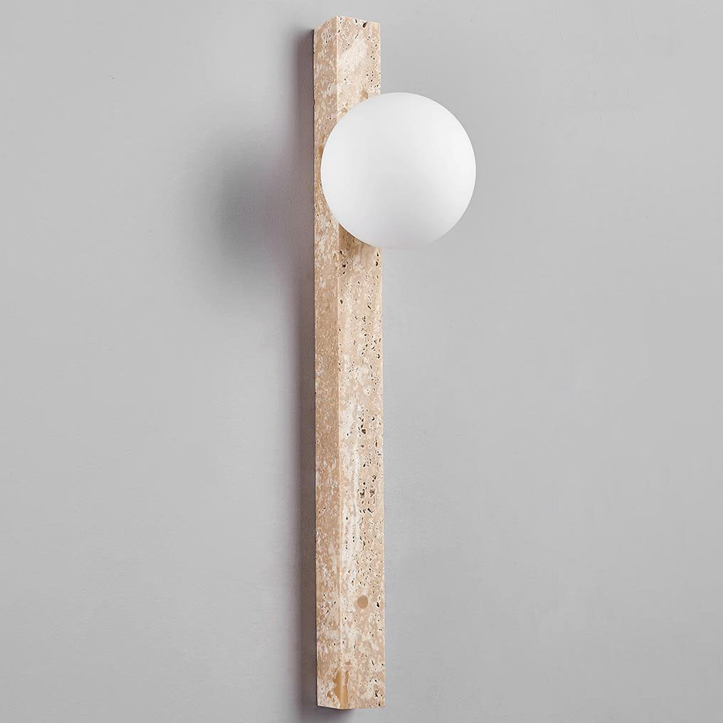Japanese Long Strip Yellow Travertine Sconce