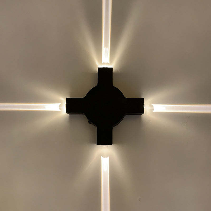 Creative Starlight Decorative LED Waterproof Black Modern Wall Lamp-Lighom