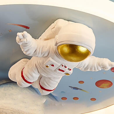 Cartoon Space Astronaut Resin LED Flush Mount Light