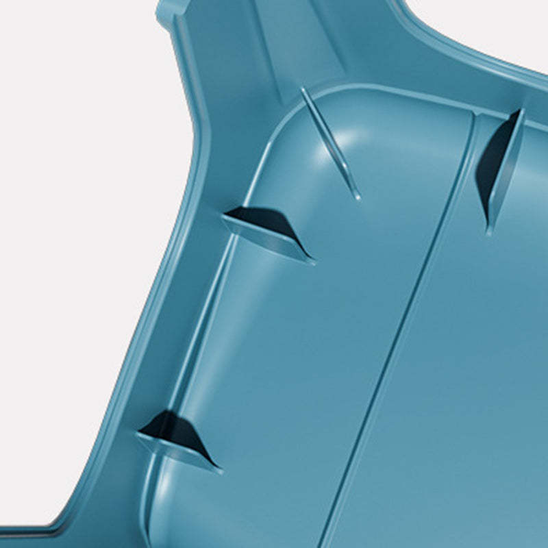 Minimalist Half Round Plastic Chair — Blue