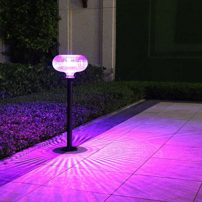 Modern Solar Oval Aluminum LED Outdoor Light