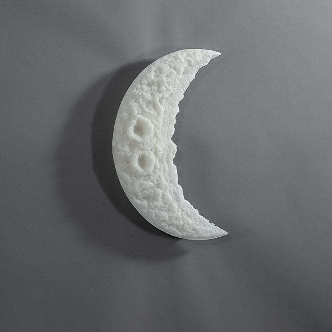 Contemporary Moon Carving Resin LED Sconce — Warm Light (3000K) / 110V-120V For US/CA