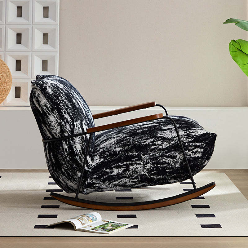 Retro Fabric Iron Shake Accent Chair