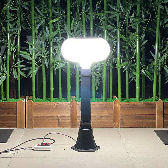 Modern Solar Oval Aluminum LED Outdoor Light