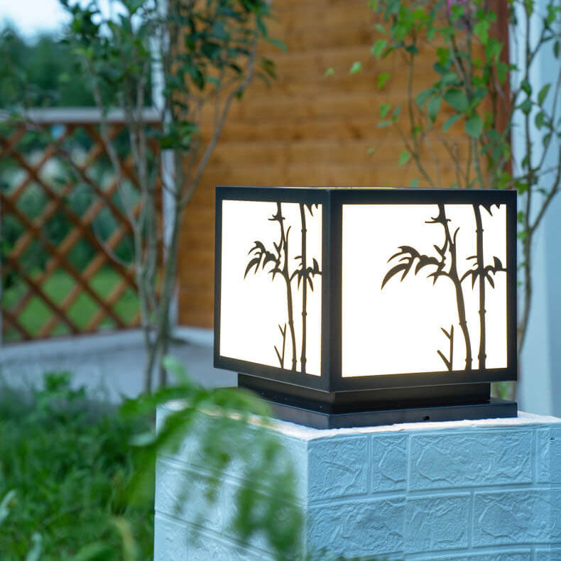 Chinese Solar Square Stainless Steel Acrylic Landscape Light