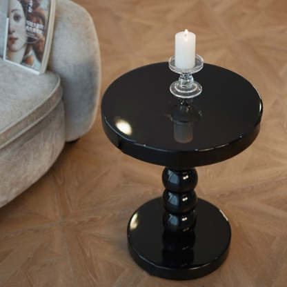 Vintage Round Beaded Wooden Coffee Table