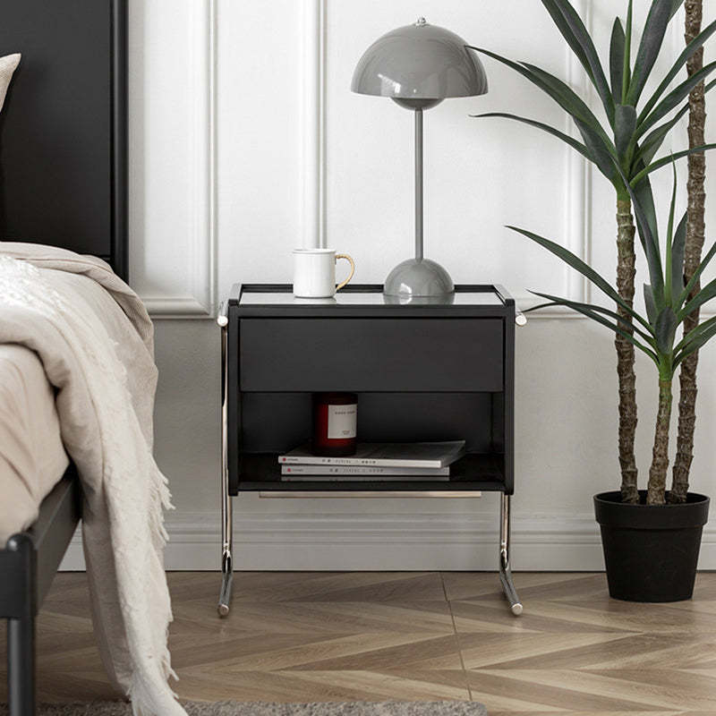 Scandinavian Solid Wood Nightstand 1-Drawer