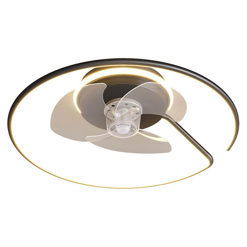 Minimalist Ring Flush Mount Ceiling Fan Light