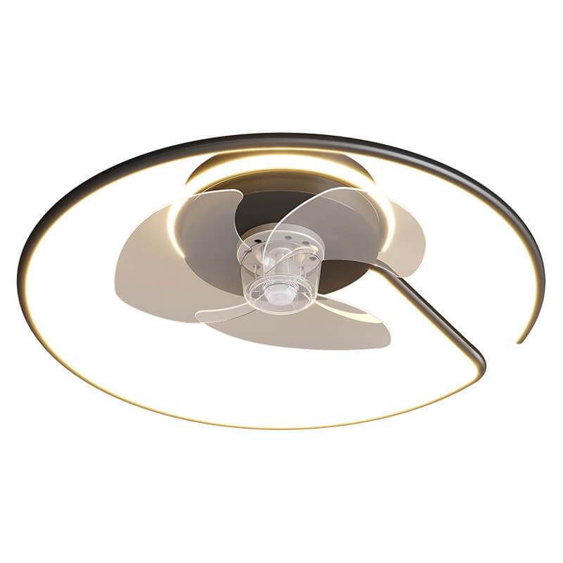 Minimalist Ring Flush Mount Ceiling Fan Light