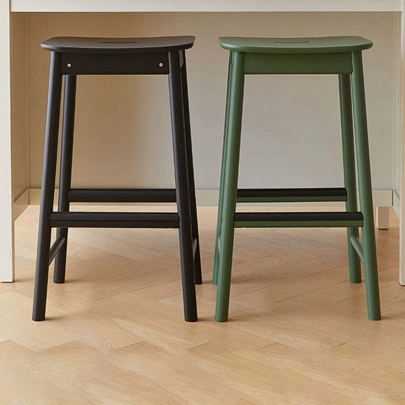 Nordic Wood Rectangular Bar Stool