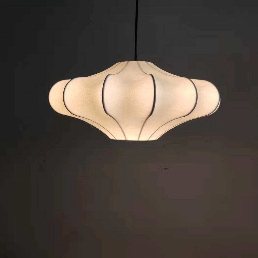 Nordic Wrought Silk Lantern Pendant Light