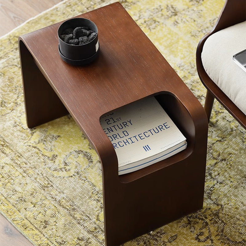 Minimalist Rectangular Wood Storage Coffee Table