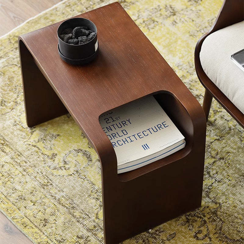 Minimalist Rectangular Wood Storage Coffee Table