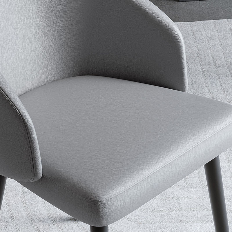 Nordic Trapezoid Saddle Leather Ash Dining Chair