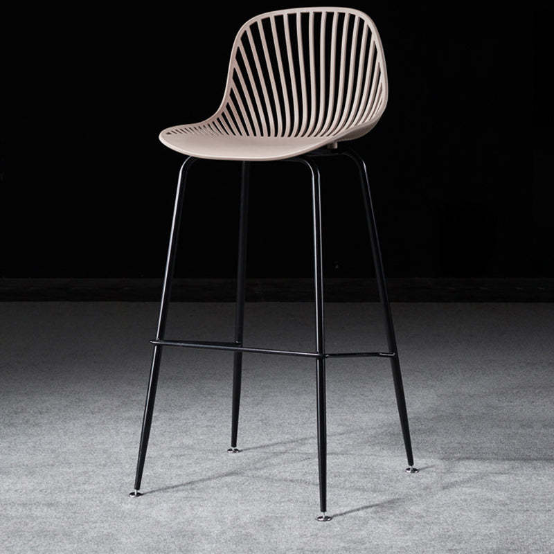 Scandinavian Round Plastic Bar Stool