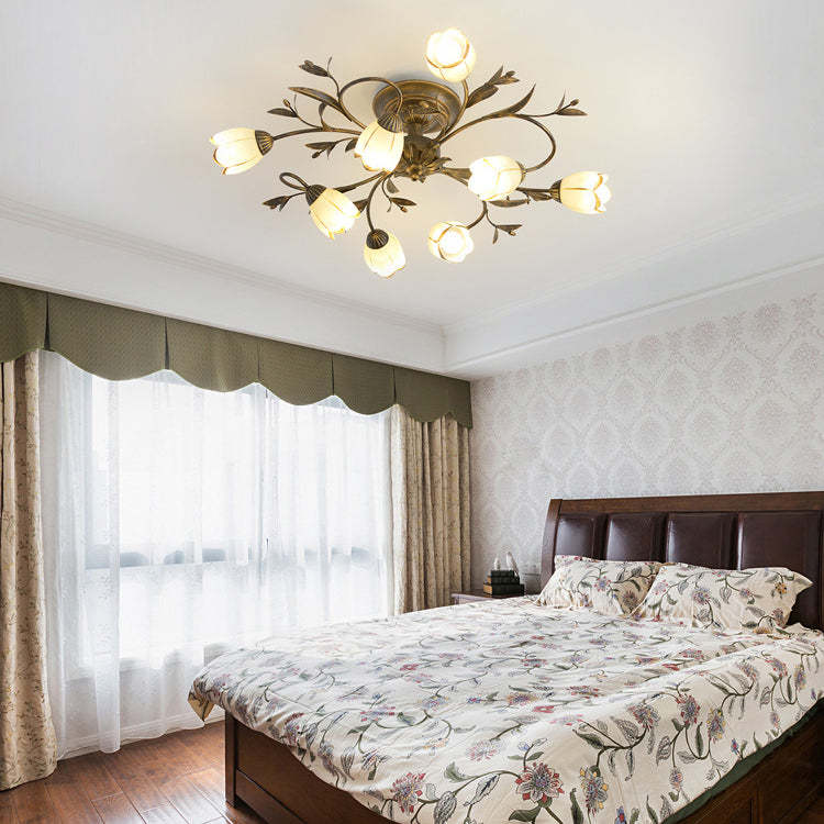 French Flower Iron 4/6/8/10/12-Light Ceiling Light — 6 / 110V-120V For US/CA