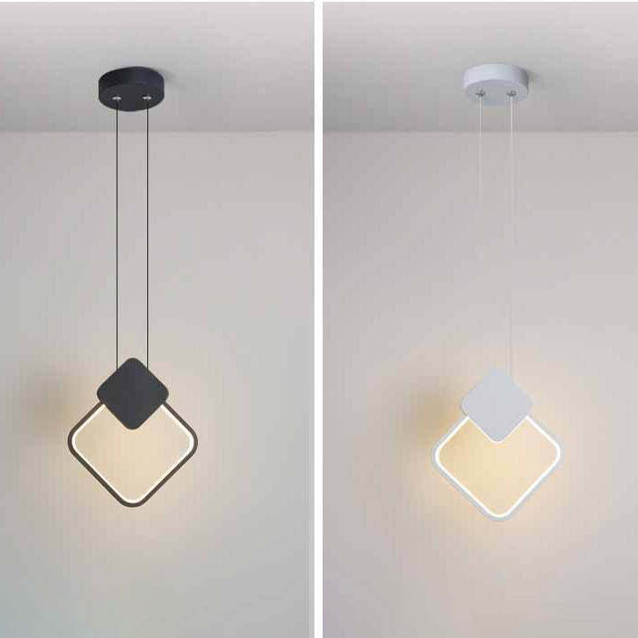 Minimalist Iron Silicone Geometric Round LED Pendant Light