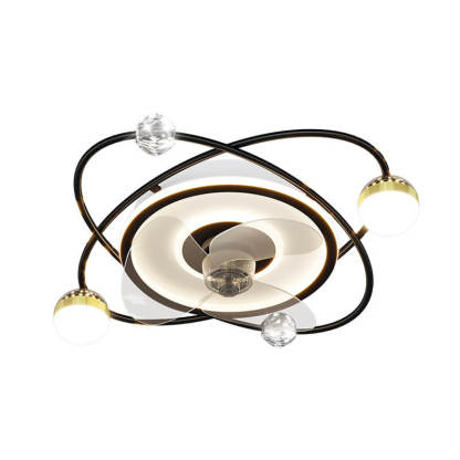 Modern Light Ring Flush Mount Ceiling Fan Light