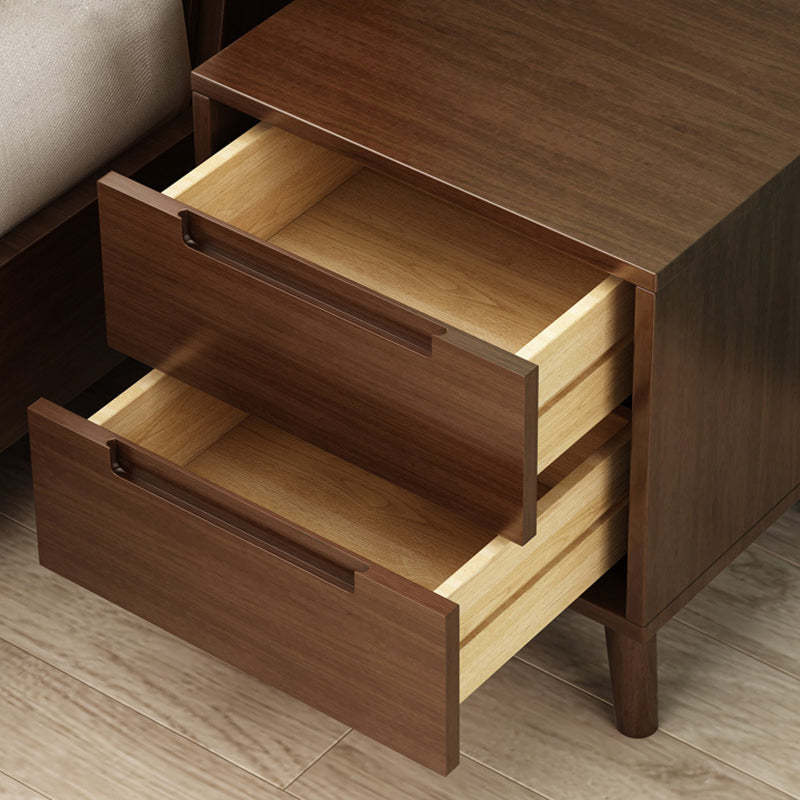 Nordic Wood 1/2-Drawer Nightstand — 2 / Walnut