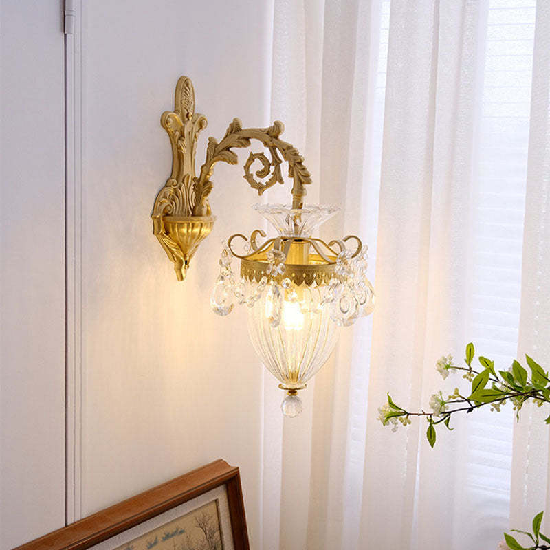 Traditional home court brass wall sconces — 1-Light / 220V-240V (UK/AU)