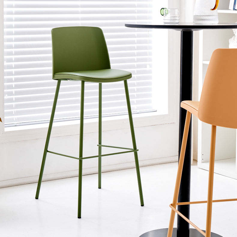 Minimalist PU Leather Metal Bar Stool
