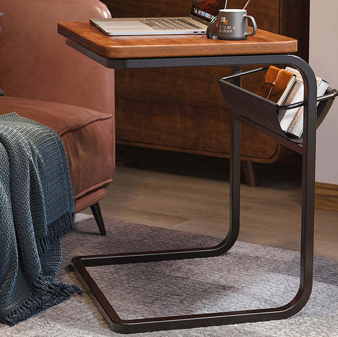 Minimalist C-Shape Steel End Table