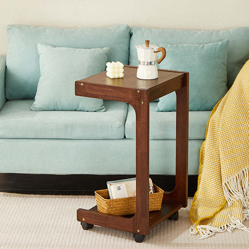 Minimalist Wood Side Table 2-Tier