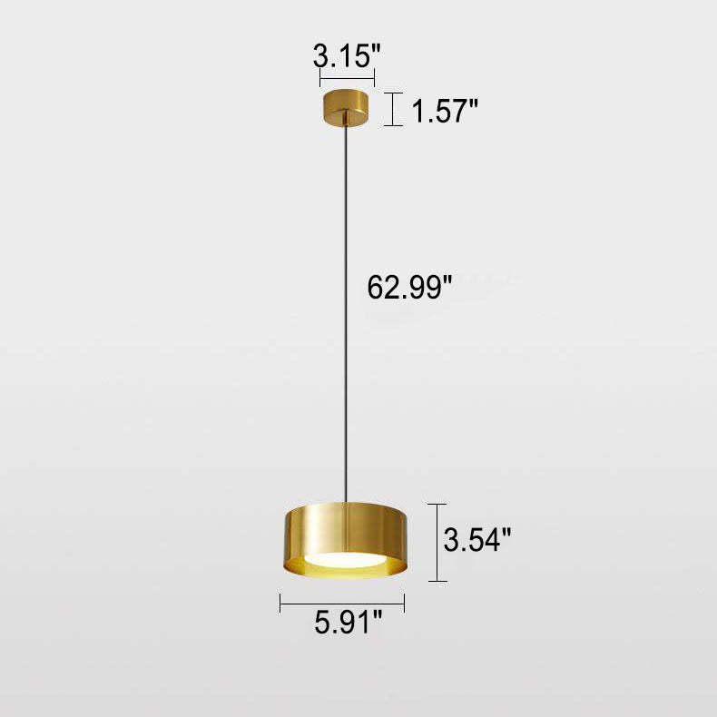 Minimalist Round Iron LED Pendant Light