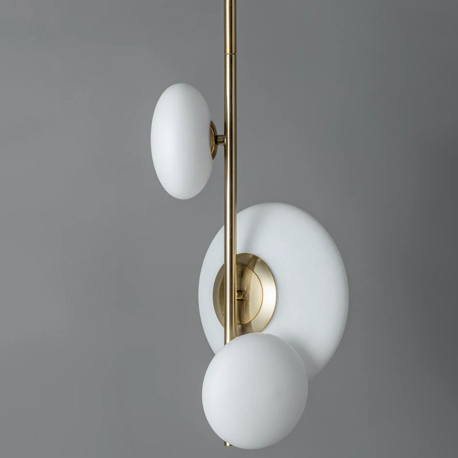 Minimalist Brass Glass Ball Chandelier