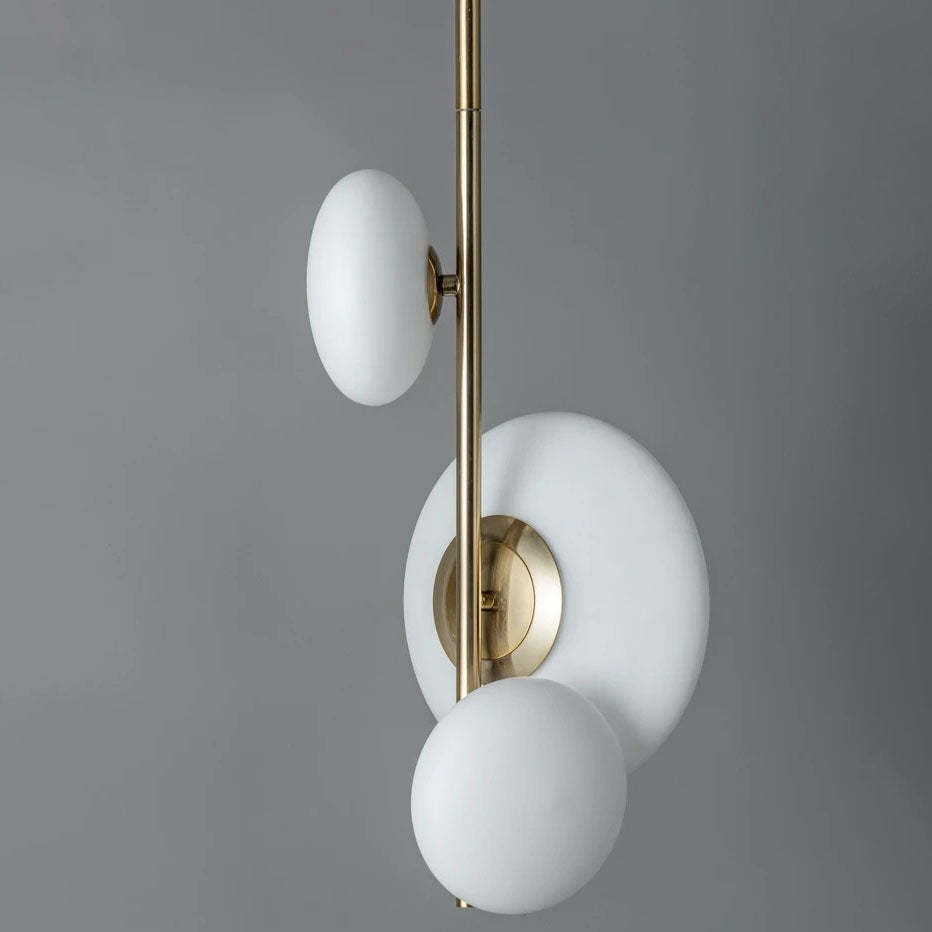 Minimalist Brass Glass Ball Chandelier