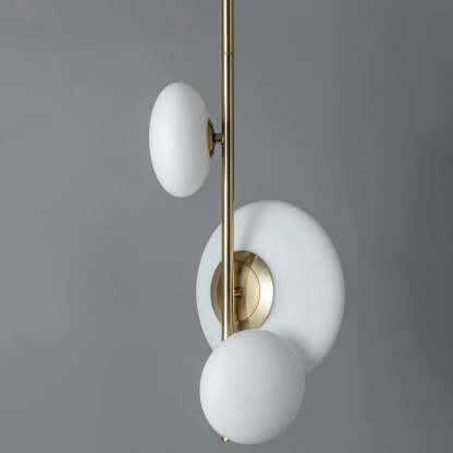 Minimalist Brass Glass Ball Chandelier