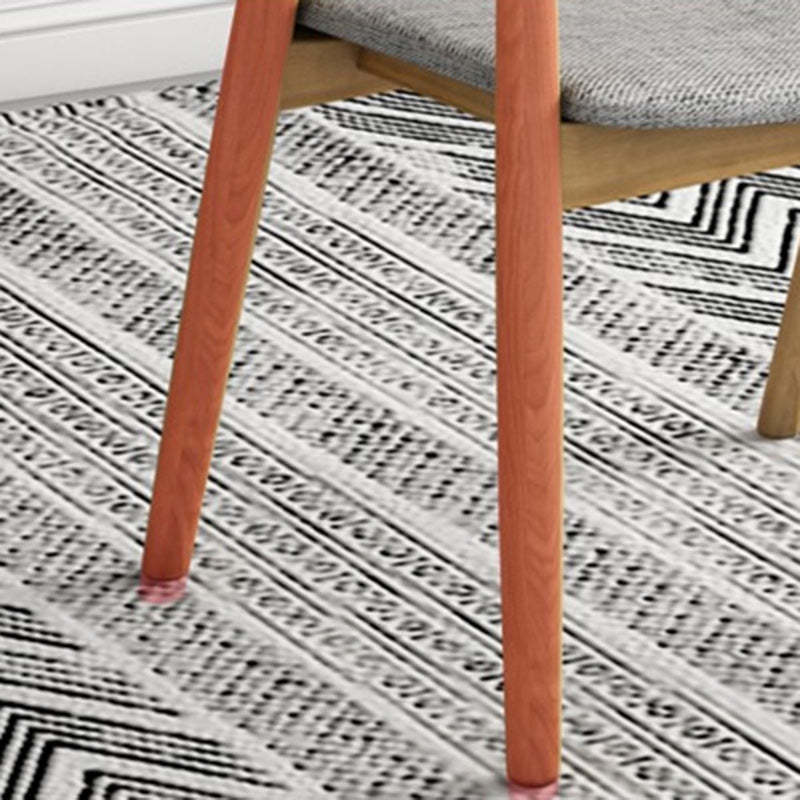 Minimalist Curved Upholstered Wood Dining Chair — Upholstered Cushion / Walnut Color