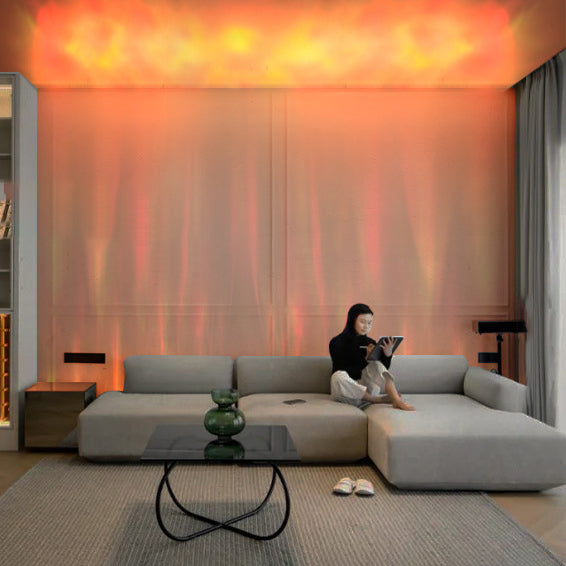 Art Deco Water Pattern Aluminum Acrylic Floor Lamp — Warm Light (3000K) / 220V-240V For UK/AU