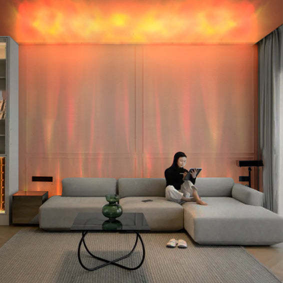 Art Deco Water Pattern Aluminum Acrylic Floor Lamp — Warm Light (3000K) / 220V-240V For UK/AU