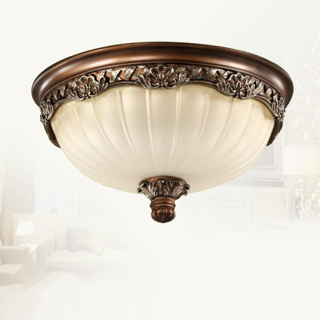 European Vintage Rustic Iron 2/3-Light Flush Mount