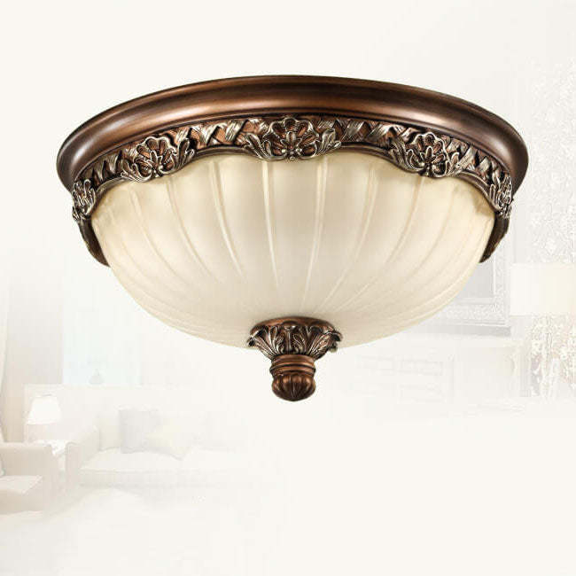 European Vintage Rustic Iron 2/3-Light Flush Mount