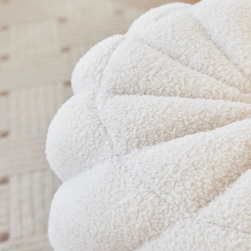 Scandinavian Lambswool Round Vanity Stool