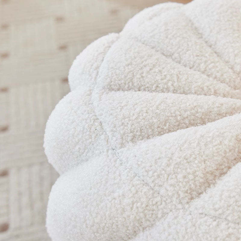 Scandinavian Lambswool Round Vanity Stool