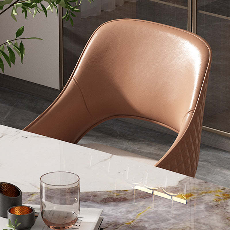 Contemporary Microfiber Leather Steel Dining Chair