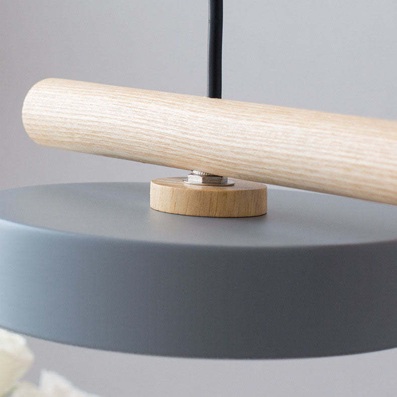 Nordic Resin Bird Wood Linear LED Island Chandelier