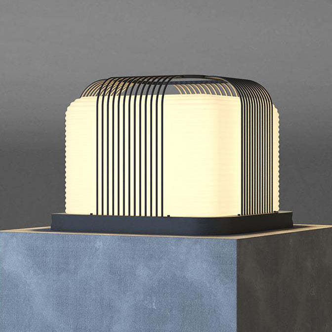 Modern Solar Stainless Steel Square Cubic Landscape Light