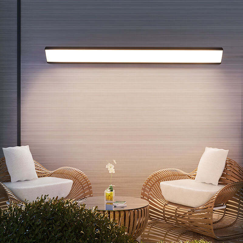 Minimalist Aluminum Acrylic Waterproof Long LED Wall Sconce