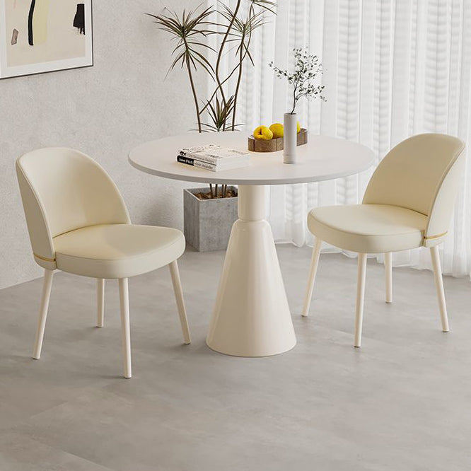 Minimalist Conical Rock Slab Iron Dining Table