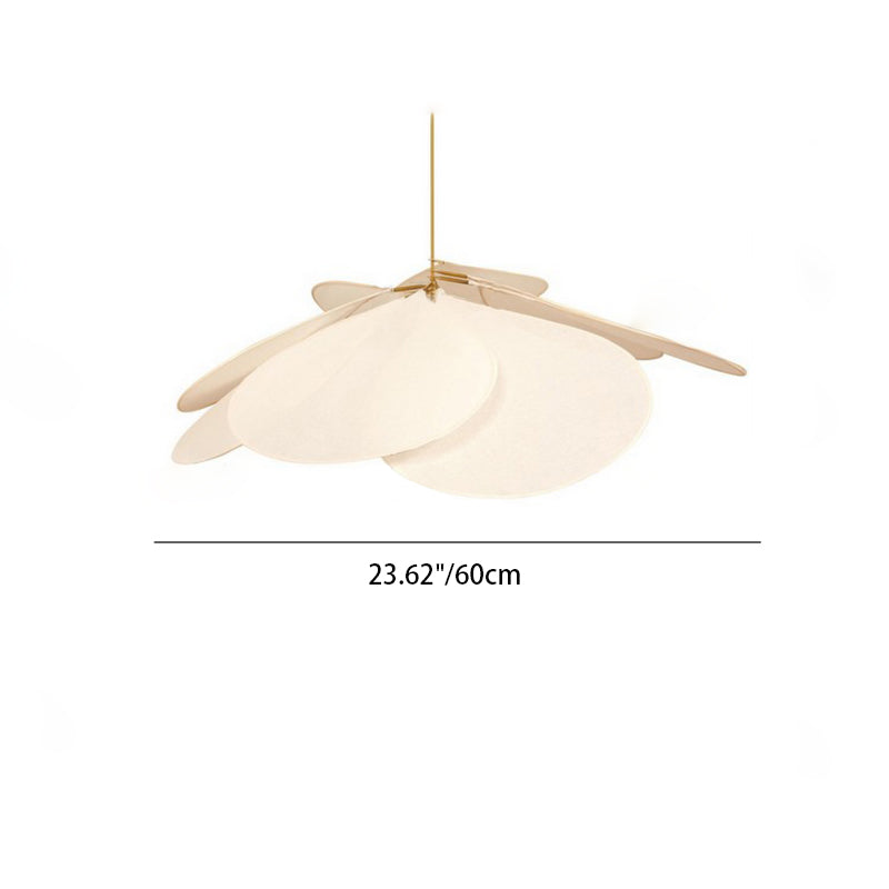 Contemporary Boho Petal Fabric Pendant Light