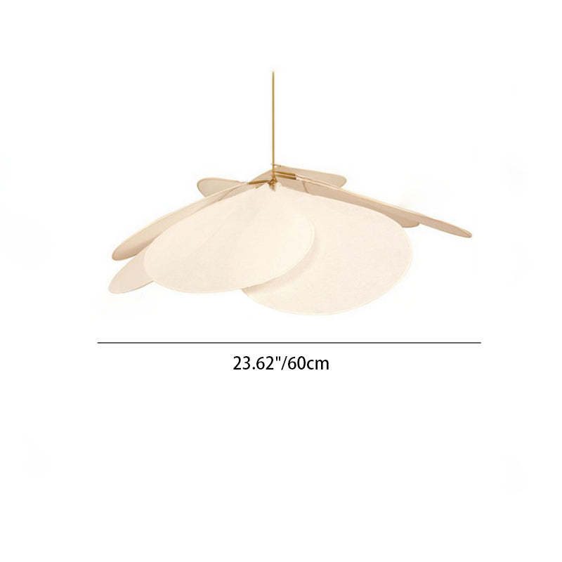 Contemporary Boho Petal Fabric Pendant Light