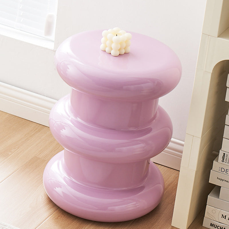Scandinavian Acrylic Cylinder Vanity Stool — Ginger