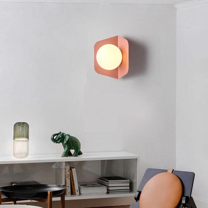 Glass Ball Single Globe Wall Sconce
