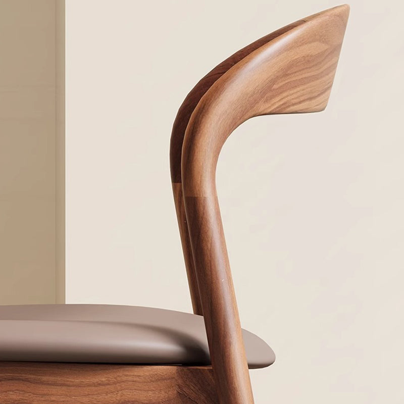 Scandinavian Curved Ash Wood Dining Chair